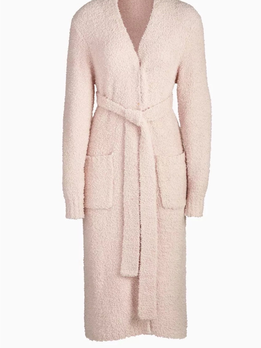 SKIMS Plush Cozy Knit Robe in Dust Pink